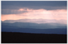 Looking at sunset towards the Lowther hills in southern Scotland.