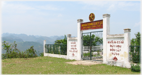 Tinh Tuc cemetery entrance.
