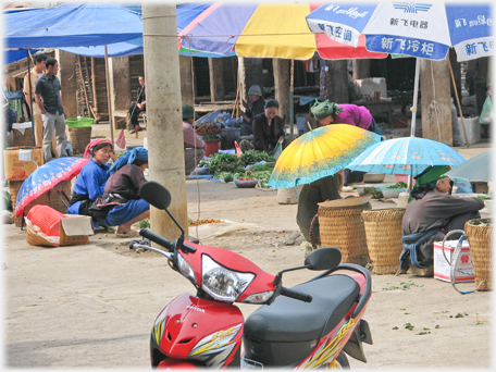 Motorbike by vendors.