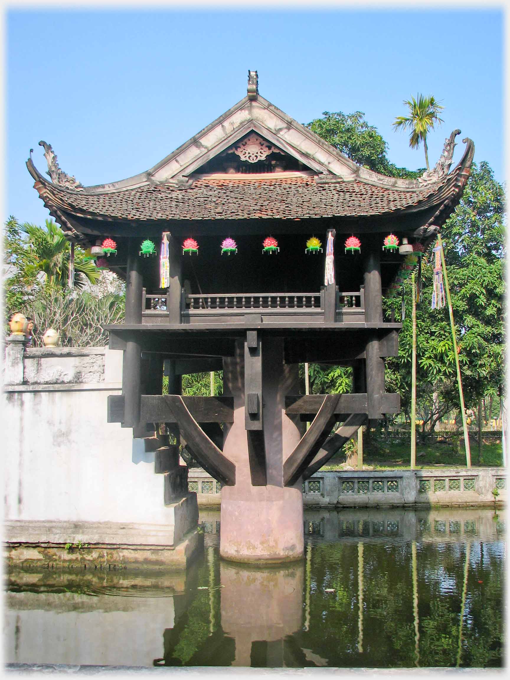View of side of pagoda.