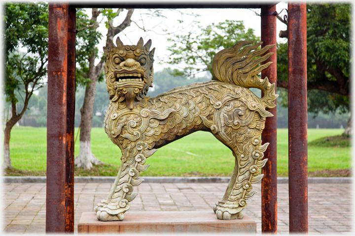 Lion-Dragon statue.