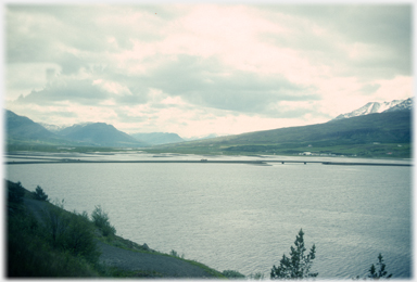 Barrage at head of fjord.