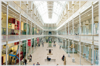 The main hall of the Scottish Museum
