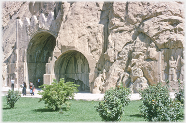 The Taq-i-Bostan monument.