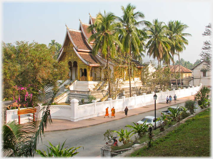 The Haw Pha Bang beside the town's main road.