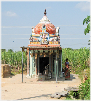 Small Hindu temple.