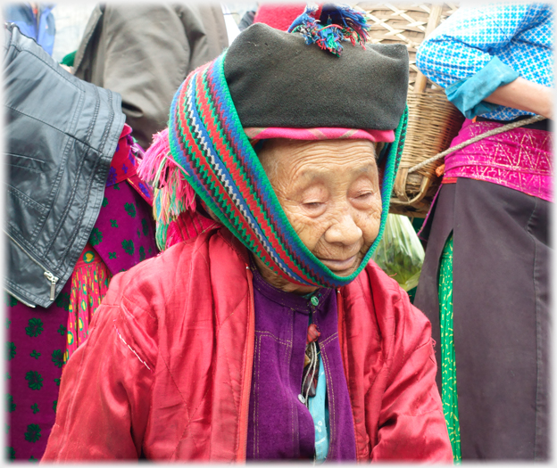 Old woman in headscarf