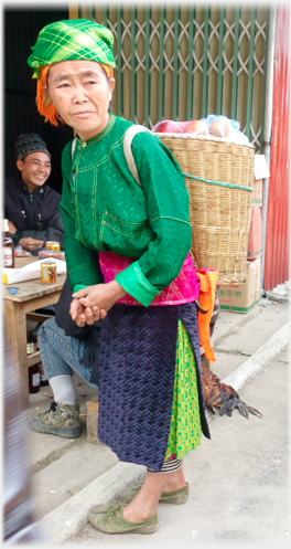 Woman in traditional clothes.