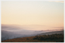 Dawn over the country around Moffat in southern Scotland.