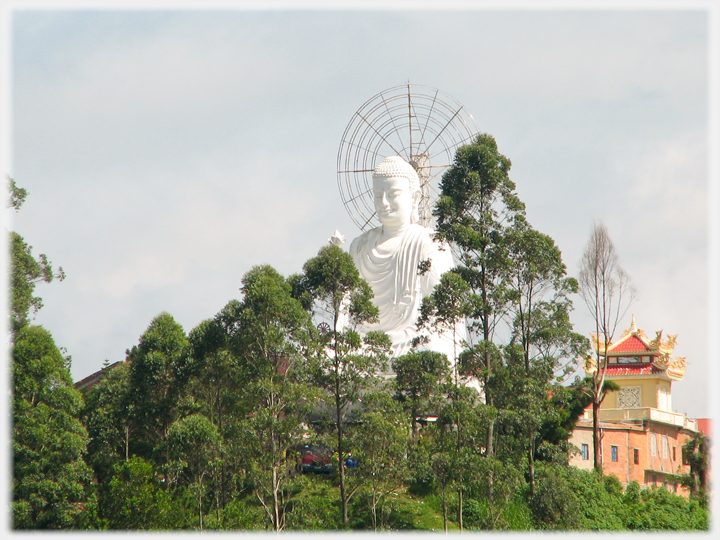 A 20 metre high Buddha near Da Lat in Vietnam.