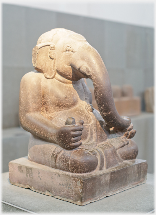 Ganesha carving.