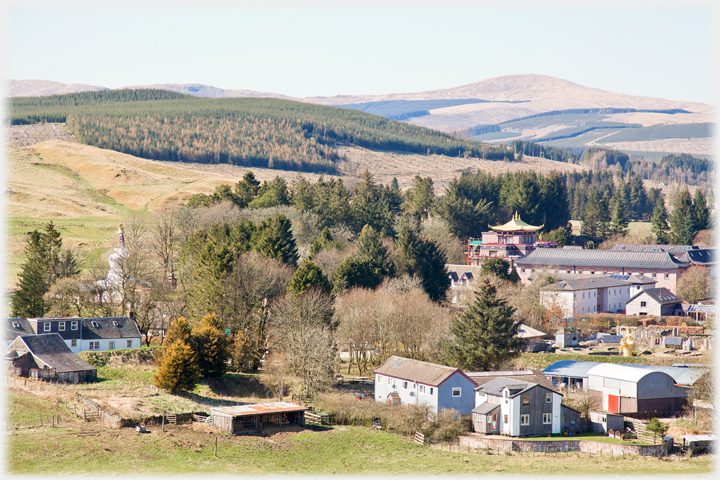 The Buddhist centre, Samye Ling, in Eskdalemuir.