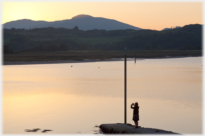 Photographing sunset at Kippford.