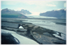 The main glacier on the south coast of Iceland reaching the sea.