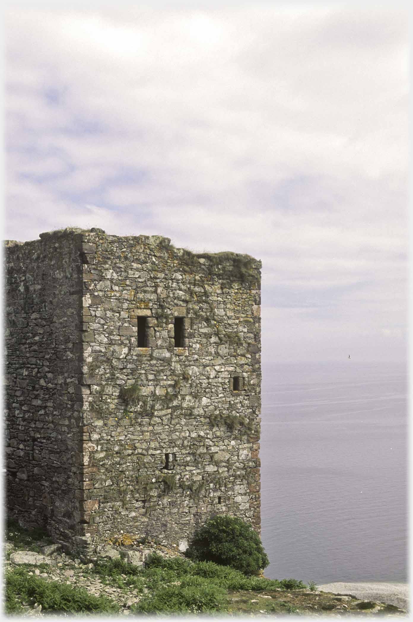 South side of the tower house.