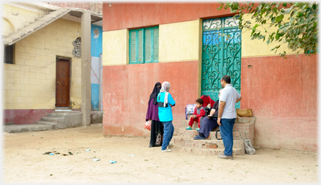 The steps that form the clinic.