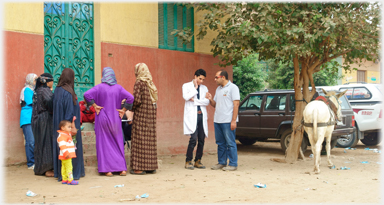 People collecting for the clinic.