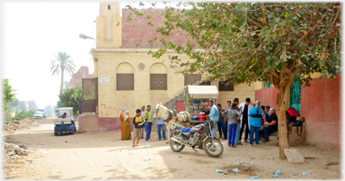 Village square scene.