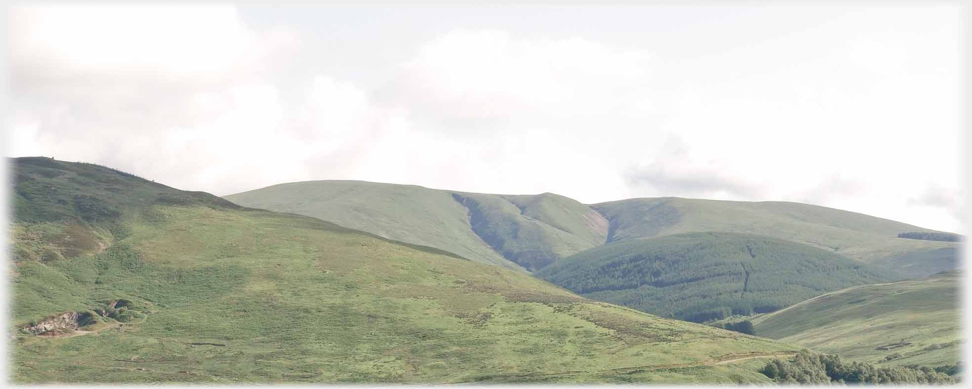 A closer green shot of the hill.