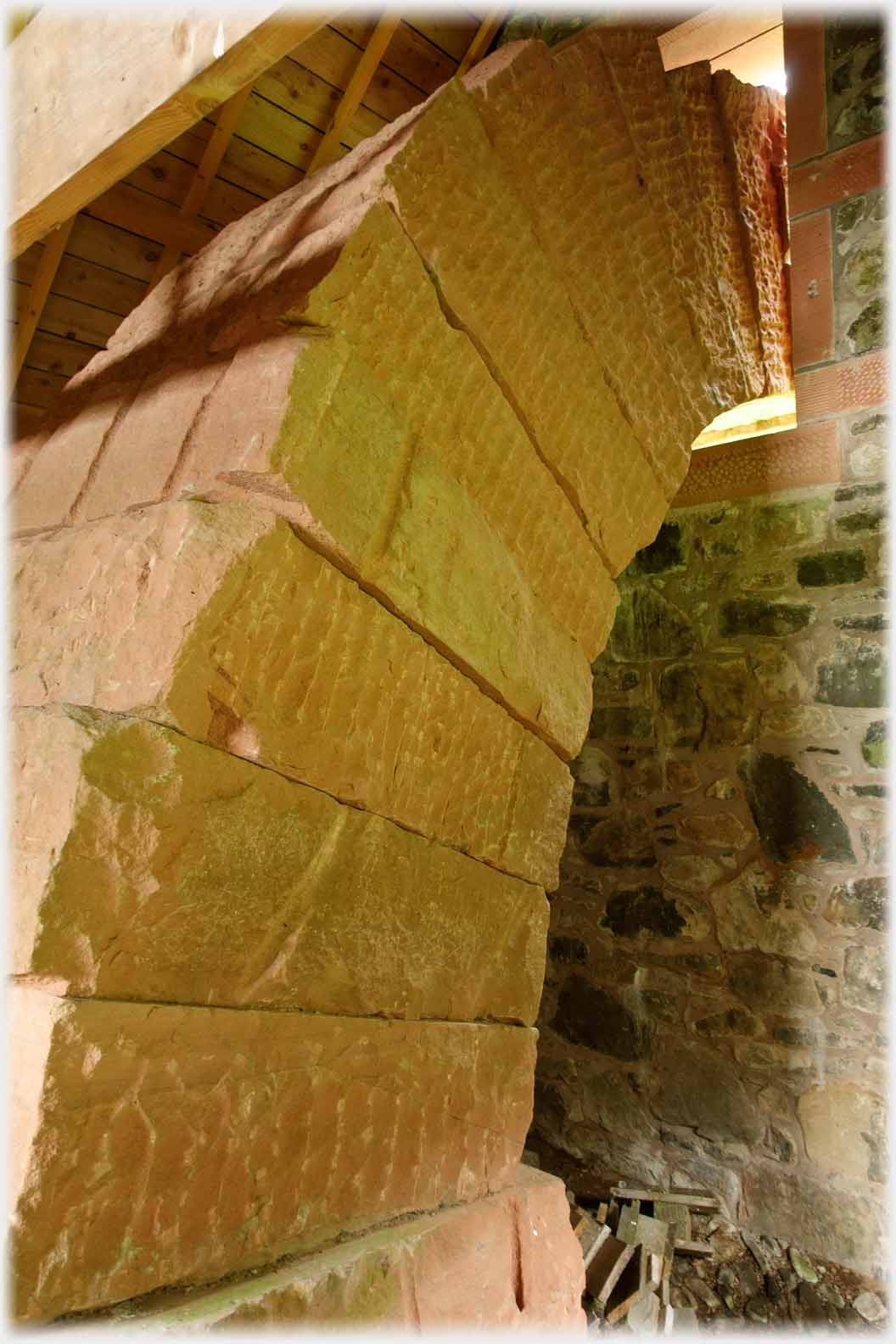 Closer view of the blocks out of which the arch is made.