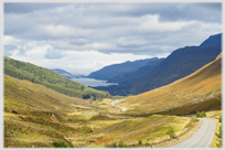 Looking down Glen Dochertie to Loch Maree.