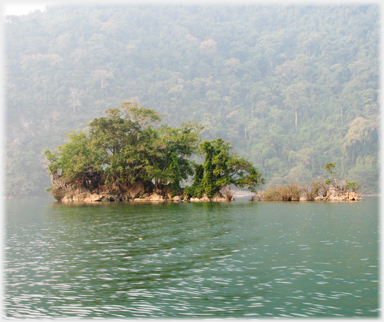 Small island on the lake.