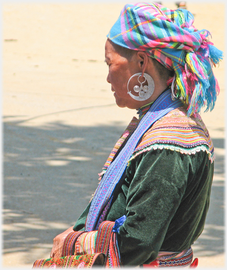 Woman with earring.