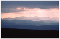 The view of the hills towards Wanlockhead from near the Devil's Beef Tub in Southern Scotland.