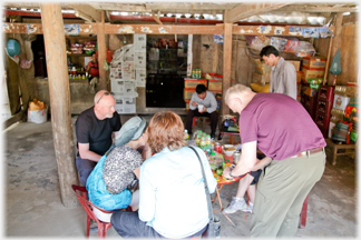 Inside cafe at Na Phong.