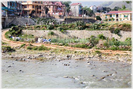 River behind main street of Bao Lac.