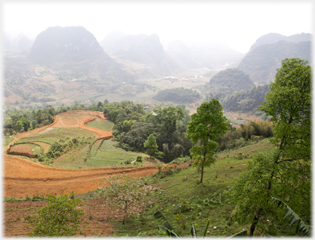 Right side of valley looking towards karst.