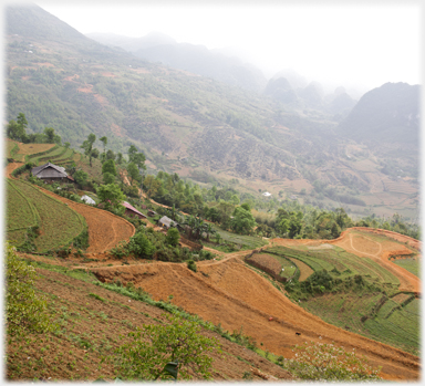 Left side of valley looking towards karst.