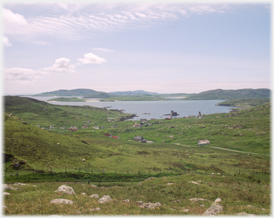 The area inland from Castle Bay.