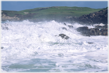 Water boiling amongst the rocks.