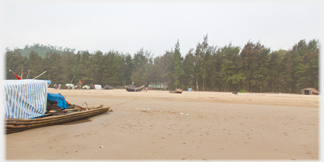 Fishing boats on beach