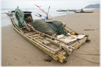 Boat with nets