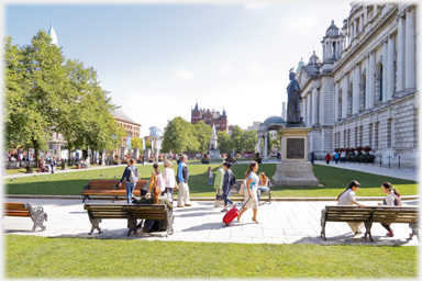 Gardens in front of the City Hall.