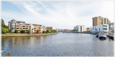 Looking up the River Lagan.