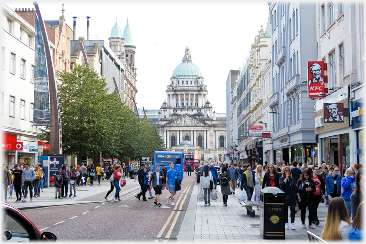 Donegall Place and City Hall.