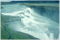 A waterfall called Gullfoss.