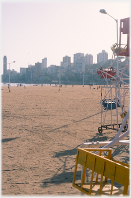 Children's rides on the beach.