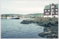 The harbour of the Faroese capital Torshavn.