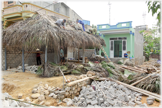 The cafe as building site.