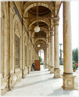 Colonnade in front of Mosque.
