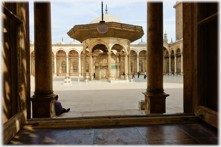 Ablution fountain in the courtyard.