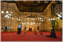 Interior of the Muhammad Ali Mosque.