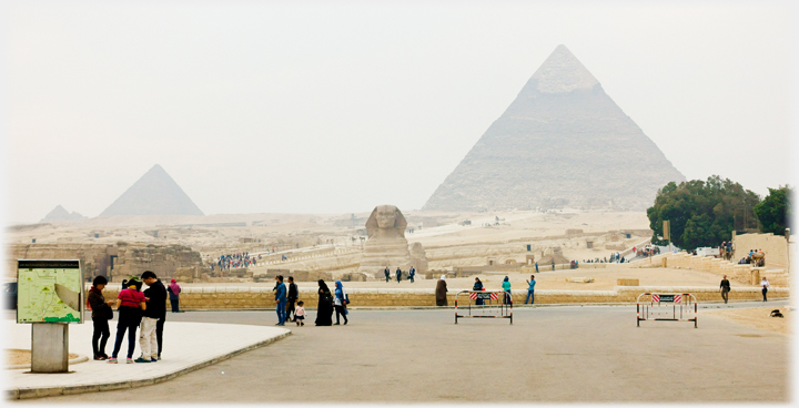 The pyramids at Giza.