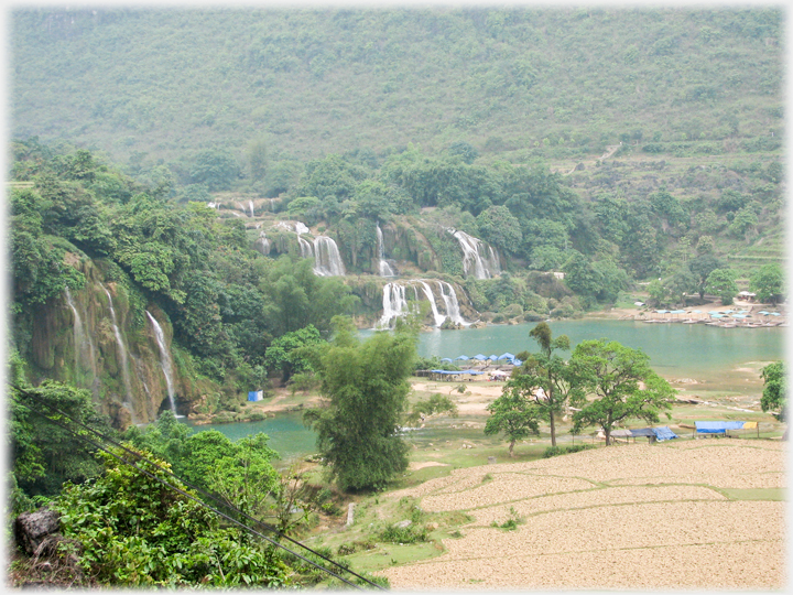 General view of the falls at Ban Gioc.