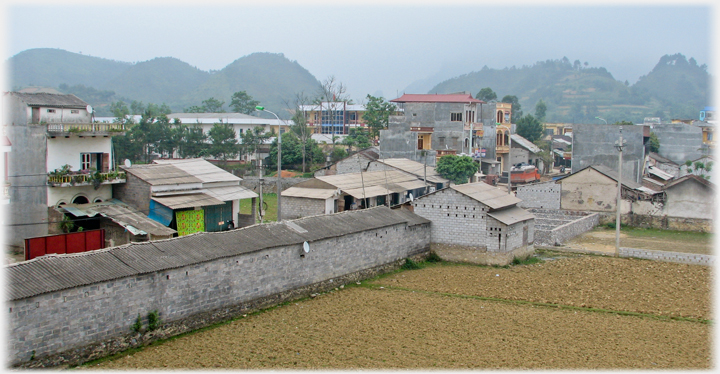 View across Trung Khanh town.