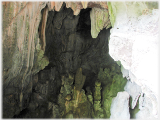 Entrance to the very rough looking cave.